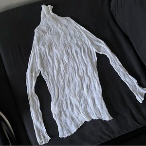 Issey Miyake chiffon twist plissé top